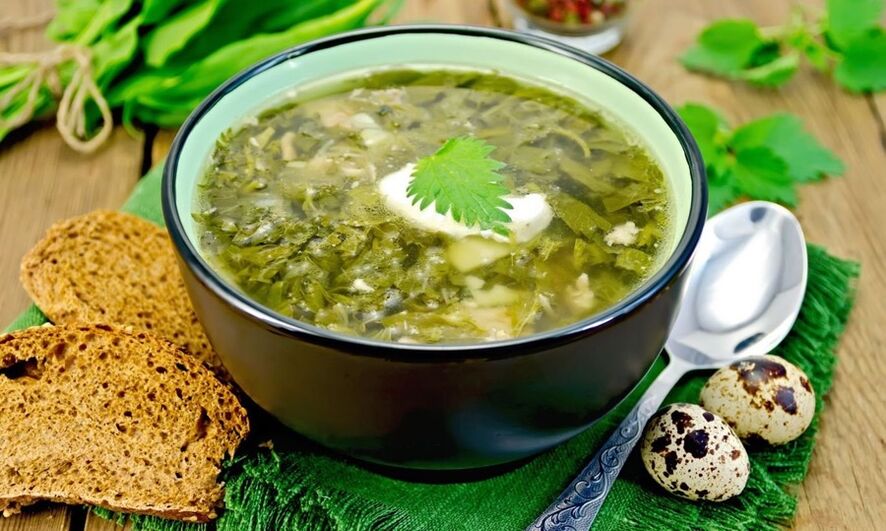 grønn suppe for et lat kosthold